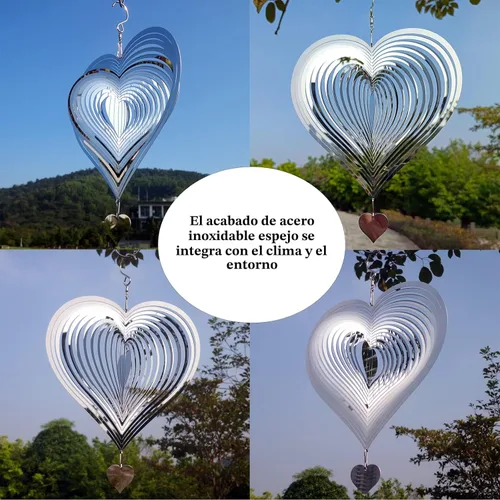 Miniatura 4 de DJUAN Giradiscos de Acero Inoxidable Reflectantes para Jardín al Aire Libre, Giradiscos de Viento Brillantes Dispositivos para Aves que Disuaden a