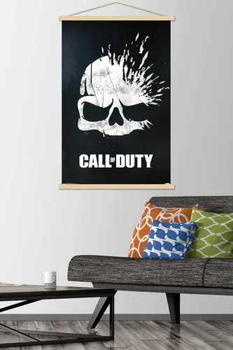 Miniatura 2 de Trends International Call of Duty - Póster de pared de calavera, 22.375 x 34 pulgadas, paquete de impresión premium y colgador de madera de haya