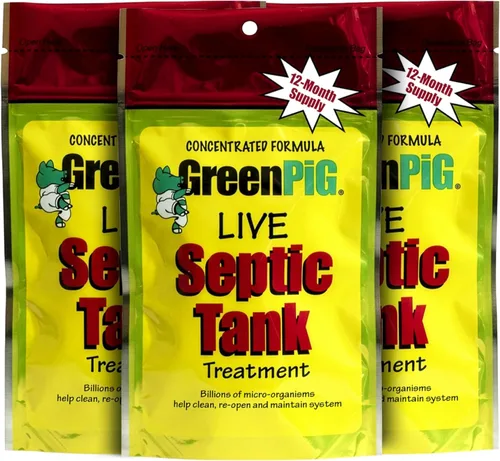 Miniatura 8 de GREEN PIG Tratamiento de Fosa Séptica - Cantidad Extra Grande Compartible, Removedor de Obstrucciones Seguro para Fosas Sépticas, Previene Fallas