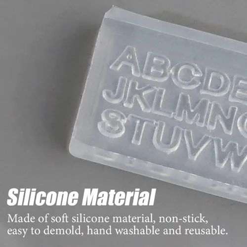 Miniatura 7 de Moldes de silicona con letras 3D para arte de uñas, mini alfabeto, moldes de resina con letras A-Z, 26 alfabetos, herramientas de uñas, hechas a