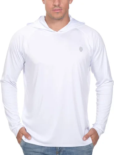 Miniatura 3 de Camisa de pesca para hombres de manga larga, con protección solar SPF 50+ UV, camiseta tipo sudadera
