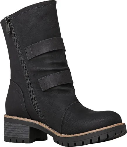 Miniatura 16 de GLOBALWIN Botas militares con cordones a media pantorrilla, para motocicleta, para festivales de moda, para mujer