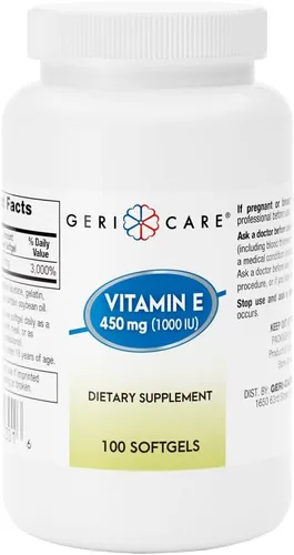 Miniatura 9 de GeriCare Cápsulas de vitamina E de alta potencia – 100 UI para la piel y el apoyo inmunológico, 45 mg 100 unidades Vitamina E orgánica