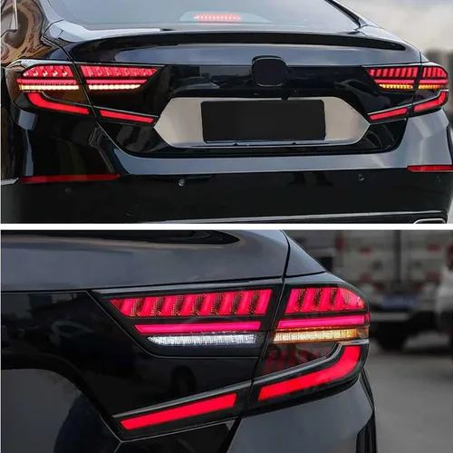 Miniatura 8 de VLAND Luces traseras LED compatibles con Honda Accord de 10ª generación 2018-2022 con escaneo dinámico de animación respiratoria DRL, con Humo