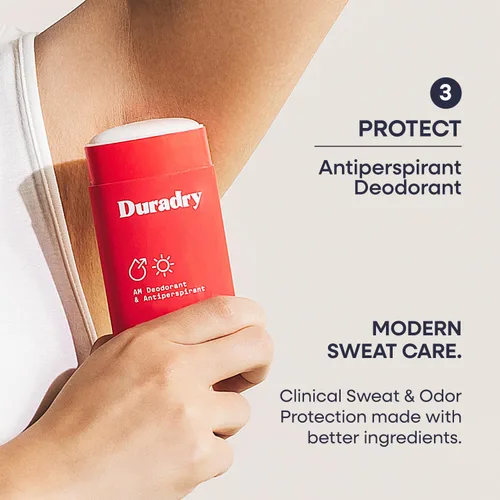Miniatura 9 de Duradry Sistema de 3 Pasos - Formulado para combatir la sudoración excesiva de las axilas, hiperhidrosis, bloquear el sudor y el olor - Barra