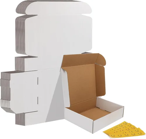 Miniatura 25 de HORLIMER Paquete de 40 cajas de envío de 5 x 5 x 5, caja de cartón corrugado blanco para correo, embalaje, pequeñas empresas