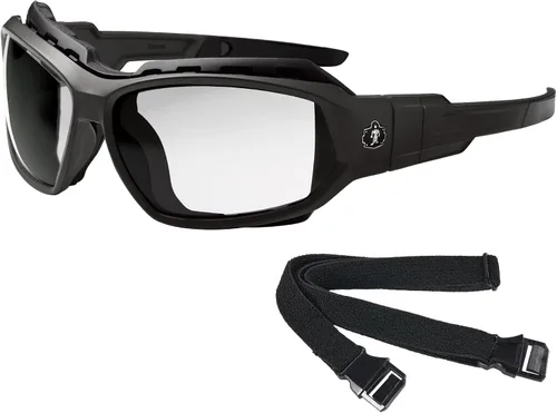 Ergodyne Skullerz Loki - Juego de gafas de seguridad antiempañantes convertibles, mate