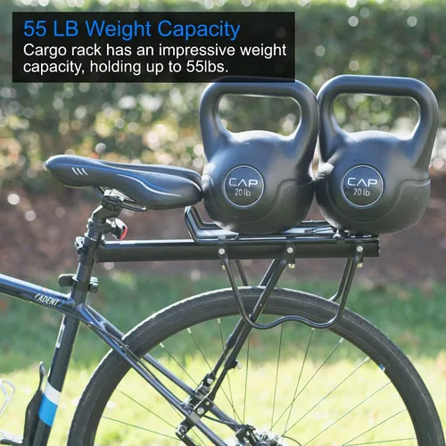 Miniatura 3 de Lumintrail Portaequipajes de bicicleta con capacidad de peso de 20 libras para bolsas de maletero y asa de liberación rápida