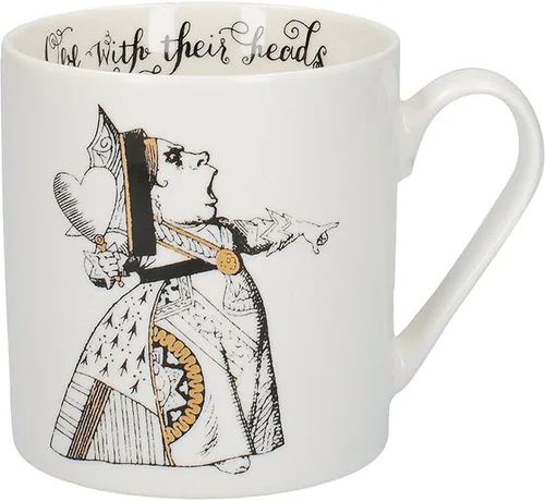 Miniatura 3 de V&A Juego de 2 tazas de Alicia en el país de las maravillas en caja de regalo, rey y reina de corazones, porcelana fina, 11.8 fl oz, juego de 2