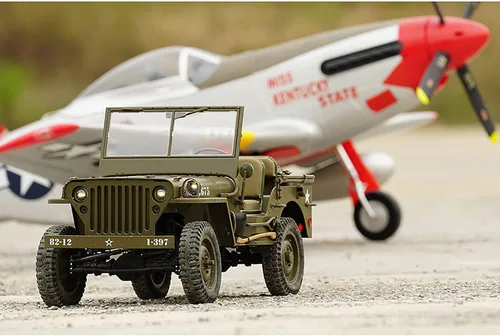 Miniatura 3 de Rochobby FMS 1/6 1941 MB Scaler RC mini Jeep RC Camión MB Scaler 4x4 Grado Hobby RC Rock Crawler con escobillas RC Camión Militar del Ejército