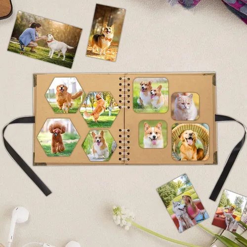Miniatura 4 de LOYAL BOOK Álbum de recortes (8 x 8 pulgadas) Álbum de recortes de 60 páginas ideal para tus álbumes de recortes DIY, boda y aniversario, álbum
