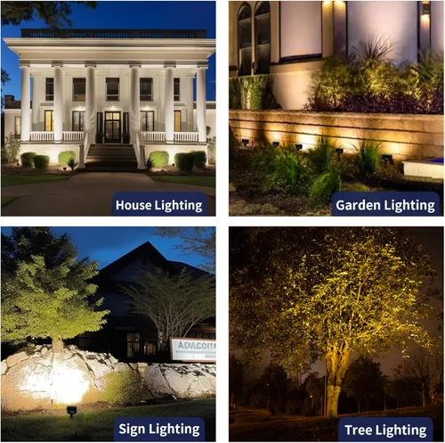 Miniatura 5 de Gardenreet Luces de inundación de paisaje de bajo voltaje de 12 V LED para exteriores, arandela de pared, 5/10/15/20 W 3CCT ajustable, iluminación