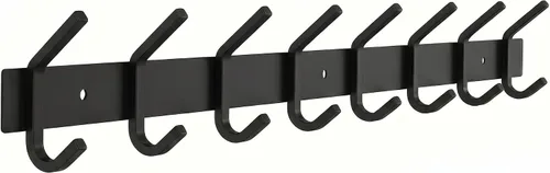 Miniatura 21 de Perchero de Abrigos Pequeño Negro Mate para Pared – Riel de Ganchos de Acero Inoxidable de 6 Pulgadas con 2 Ganchos Dobles para Abrigos