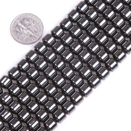 Miniatura 25 de HAAMIIQII 35 piezas de cuentas de gema suelta de hematita negra natural de 12 mm en forma circular, cuentas de piedra espaciadora para hacer