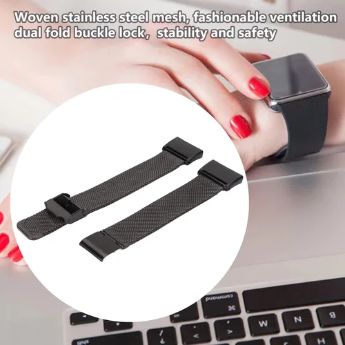 Miniatura 2 de Banda de reloj inteligente de malla de acero inoxidable premium para reloj 2 y Mi Watch Lite 2 (negro)
