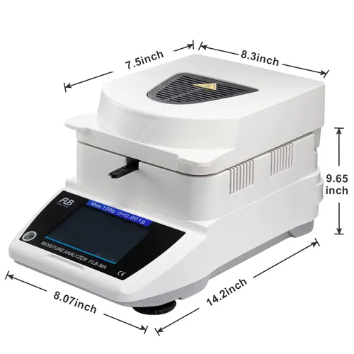 Miniatura 3 de Analizador de humedad Español Inglés Alemania Menú Medidor de balanza 0.01% Legibilidad 0.001g 110V 3 Modos de secado Pantalla táctil Interfaz RS232