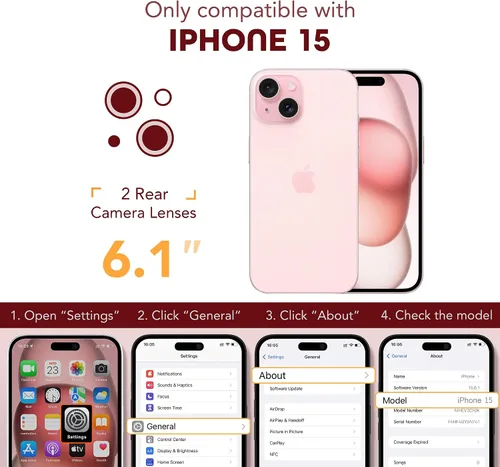 Miniatura 7 de TIESZEN Funda para iPhone 15, compatible con MagSafe, protector de pantalla de privacidad integrado y protección de cámara, antiespía, cuerpo