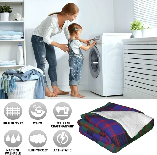 Miniatura 7 de Manta de felpa con aire acondicionado, manta de felpa para sofá cama, para todas las estaciones, 50 x 40 pulgadas