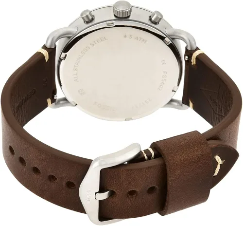 Miniatura 6 de Fossil Commuter - Reloj de cuarzo para hombre de acero inoxidable y piel, estilo casual