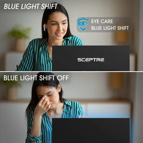 Miniatura 5 de Sceptre 22 pulgadas 1080p LED Monitor HDMI x2 VGA 99% sRGB montaje en pared listo altavoces integrados, negro máquina (serie E22)