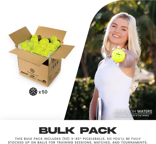 Miniatura 2 de Franklin Sports X-40 pelotas de Pickleball al aire libre - Bola oficial del Pickleball de EE. UU., APP Tour + US Open - Tamaño reglamentario
