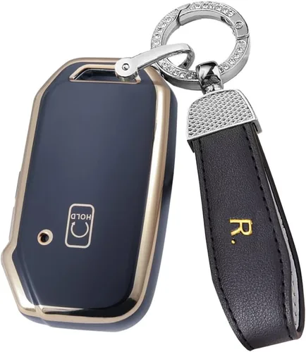 Miniatura 11 de ontto Llavero de 5 botones para llavero Kia Smart Remote con llavero para Sportage Stinger Cerato Ceed Forte TPU Key Bag Beige