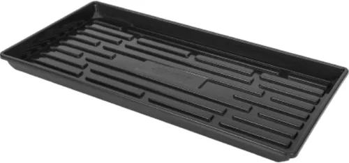 SUNPACK Bandeja de inicio de semillas de plástico resistente de 10 x 20 pulgadas, color negro, 2.5 pulgadas, sin agujeros de drenaje, ideal para