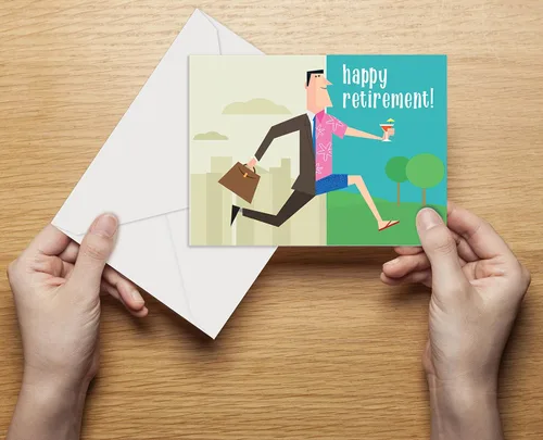Miniatura 5 de Better Office Products Paquete de 2 tarjetas de jubilación con sobres, felicitaciones por tu jubilación, tarjetas grandes (5 x 7 pulgadas), 2