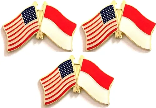 Miniatura 111 de 3 Pines de solapa con banderas de Estados Unidos y países internacionales, paquete de 3 pines dobles con diseño de banderas de Estados Unidos