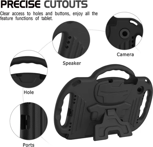 Miniatura 6 de AVAWO Funda infantil para Samsung Galaxy Tab A8 de 10.5 pulgadas 2021 (SM-X200/X205), con correa, mango soporte ligero a prueba de golpes, negro