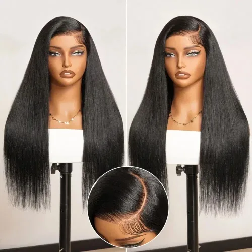 Miniatura 3 de Miss Flower Pelucas de cabello humano con encaje frontal HD SKINLIKE ultrafinas e invisibles de densidad 250, 26 pulgadas, 9.88 oz, gran espacio