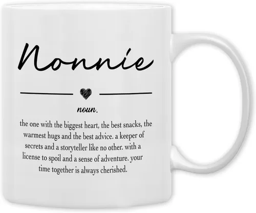 Miniatura 17 de QASHWEY Gigi Definition - Taza de café con texto en inglés "Grande", regalo de cumpleaños de la abuela y la madre, para nieta, nieto, taza