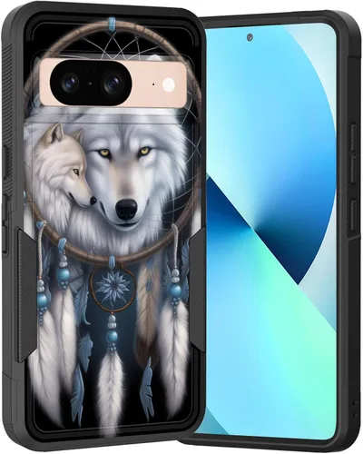 Miniatura 72 de Funda para Pixel 6A, Híbrida de Doble Capa de Servicio Pesado Resistente a Prueba de Golpes PC Duro + Funda Protectora de Silicona Suave para Google