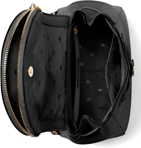 Miniatura 5 de Kate SPADE LEILA - Mochila mediana con solapa de cuero suave negro Negro - Cordón