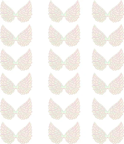 Miniatura 10 de PATIKIL 18 alas de ángel para manualidades, pequeñas alas de ángel con purpurina, 6 colores, alas de ángel para coser, parches para mochilas