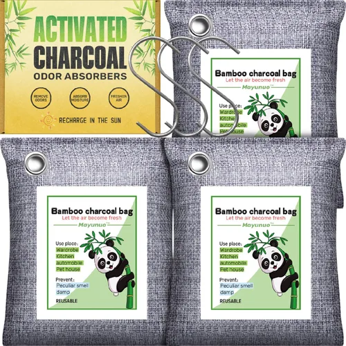 Miniatura 9 de Absorbedor de olores de carbón activado, inserto desodorante natural para zapatos, eliminador de olores de zapatillas y absorbentes de humedad.