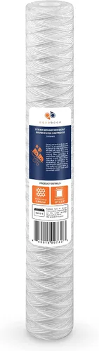 Miniatura 8 de Aquaboon Cartucho de repuesto de filtro de agua para heridas de cadena de 5 micrones, 20 x 2.5 para toda la casa, para filtración de agua de pozo