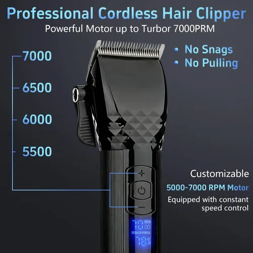 Miniatura 2 de Soonsell Cortapelos para hombres, juego de cortapelos y recortadora de peluquería profesional, cortadora de pelo inalámbrica para peluquero, juego