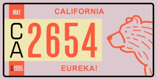 Miniatura 6 de Juego de 10 placas de metal para automóviles de Estados Unidos - réplicas de placas americanas reales de los estados americanos más famosos - MAD
