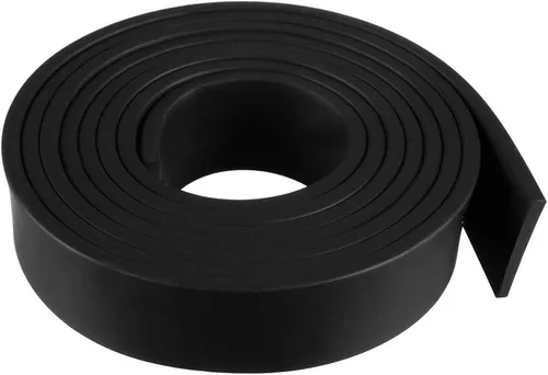 Miniatura 67 de uxcell Tira de sello de goma rectangular maciza, 0.197 in de ancho, 0.118 in de grosor, 3.3 ft de largo, color negro