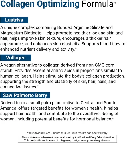 Miniatura 4 de ActivatedYou Complejo de colágeno a base de plantas BioCollagen para mujeres y hombres, diseñado para promover la firmeza de la piel, la fuerza