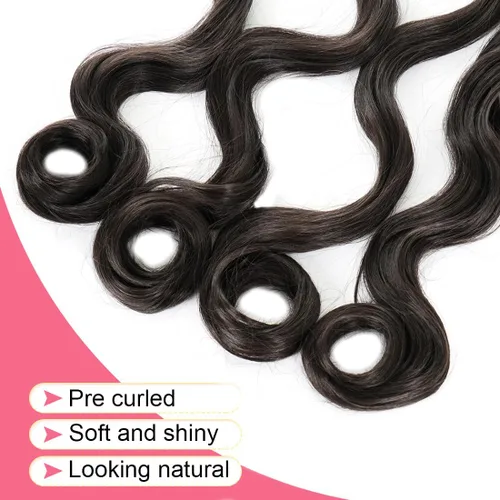 Miniatura 5 de WIPPORYA Cabello Rizado Francés para Trenzar de 24 Pulgadas, 6 Paquetes de Cabello Ondulado Suelto Elástico para Crochet Pre-Estirado 3.53