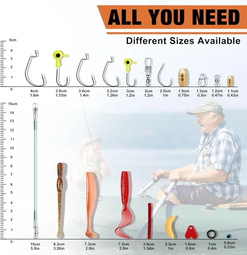 Miniatura 4 de TRUSCEND Complete Fishing Lures - Tackle Box with Tackle Included - Crankbaits, Minnows, Frogs, Vibes, Poppers, Spinners, Spoons, Soft Baits, Hooks