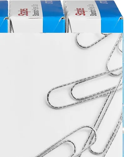 Miniatura 3 de Staples Clips para papel, 1.25 pulgadas, resistentes, antideslizantes, plateados, paquete de 1000 – Clips de agarre seguro para uso en oficina