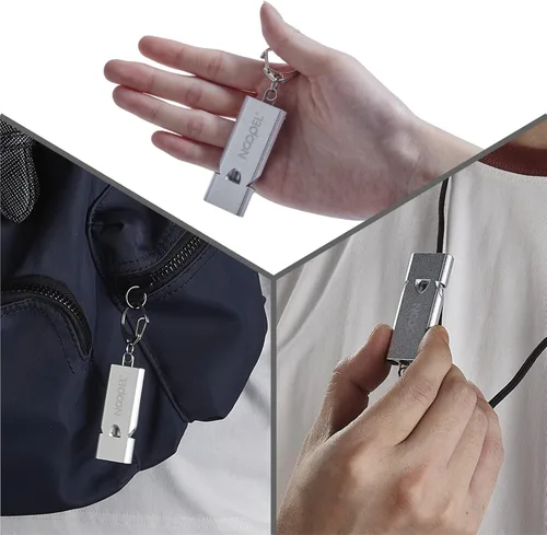 Miniatura 5 de Whistle Emergency Noopel - Silbatos de supervivencia de tres tubos, paquete de 2 con cordón y llavero para senderismo, camping, kayak, deportes