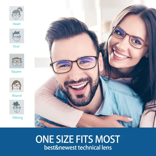 Miniatura 8 de AOSM Lentes de luz azul para hombres y mujeres, gafas de juego antirreflejos, protección UV400, bloqueo de luz azul para aliviar la fatiga ocular