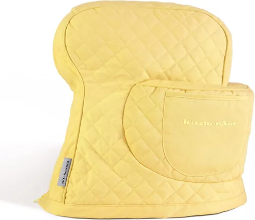 Miniatura 8 de KITCHENAID Funda ajustable para batidora de pie inclinable con bolsillo de almacenamiento, acolchada 100% algodón, 14.4 x 18 x 10 pulgadas, gris