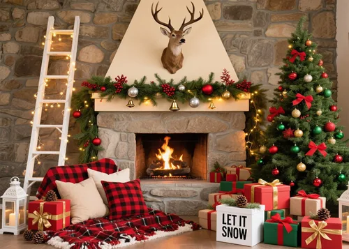 Fondo de chimenea de Navidad de 7 x 5 pies, hogar rústico con guirnalda de fondo para decoración de fiestas temáticas de Navidad, vinilo 5-Consulta