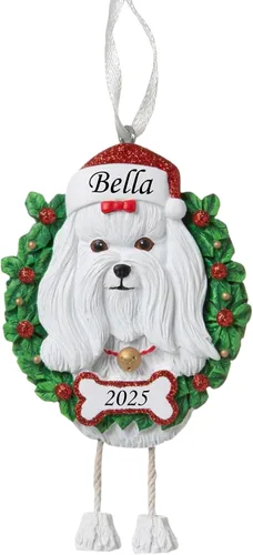 Miniatura 10 de Adorno personalizado para 2025, raza pura de perro Beagle, adorno para árbol de Navidad, decoración profesional personalizada, regalo para cachorro