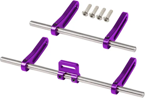 Miniatura 10 de AMK Ajustable Escala 1/10 Montaje de parachoques delantero trasero, juego de parachoques de metal completo para RC Crawler Body LCG Chassis Axial